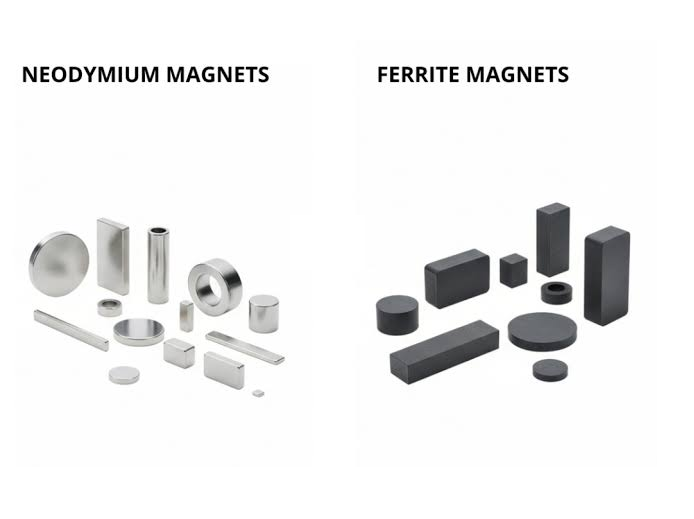magnet alternatif non rare earth ferrite vs neodymium