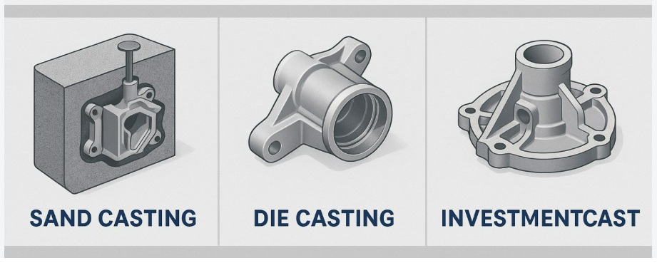 sand casting die casting investment casting