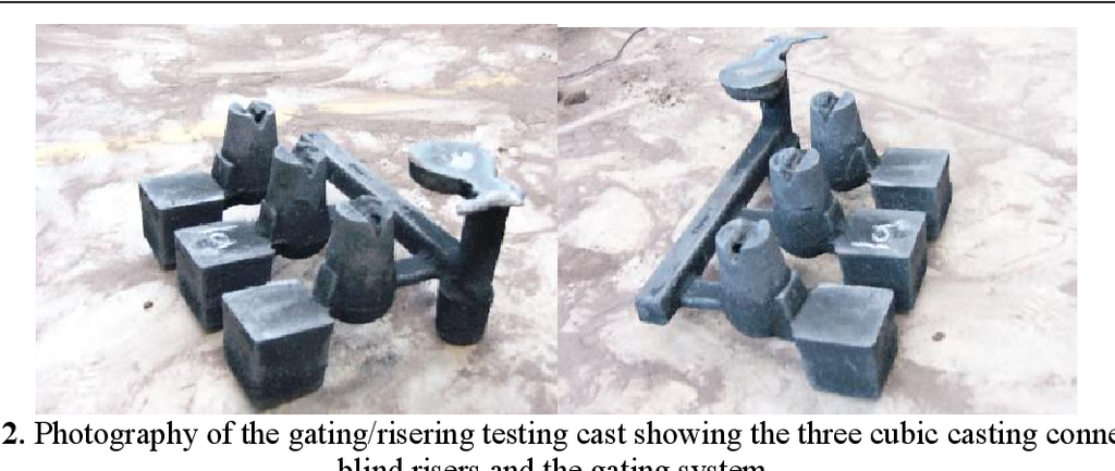 Raw metal casting still attached to its gates and risers before fettling