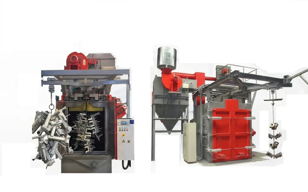 shot blasting machine used to clean the surface of metal castings