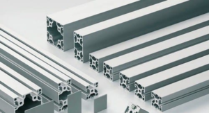 aluminum alloy bars and extrusion profiles in a metal warehouse