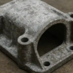 corroded aluminum surface with pits and white powder